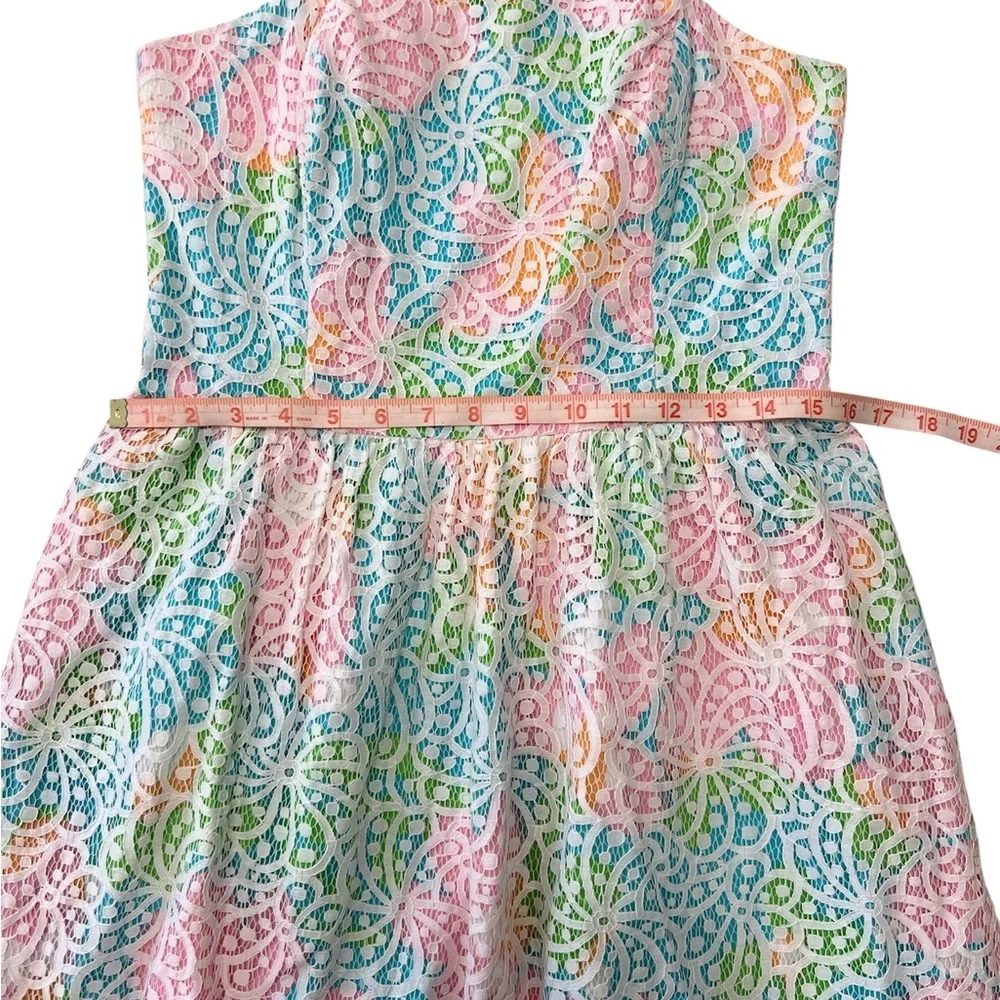 LILLY PULITZER LOTTIE STRAPLESS with Salisbury lace overlay dress size 8 EUC - Picture 3 of 7